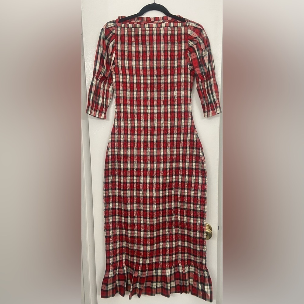 NWT DOEN Raquella Dress Rouge Adaline Plaid Size Small - Picture 11 of 11